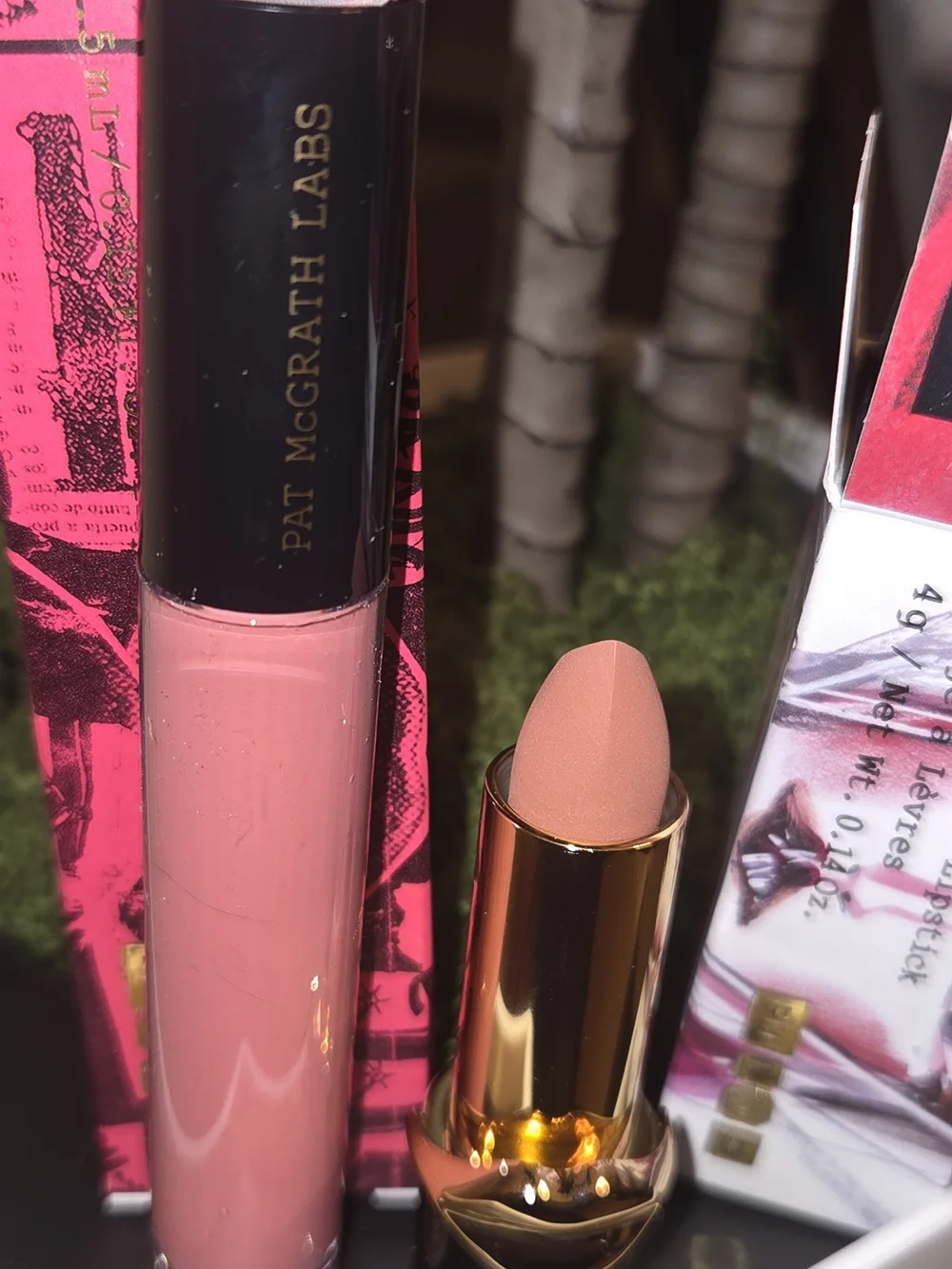 Pat McGrath Lipstick & Gloss Duo in Nude Peach and Baby Pink